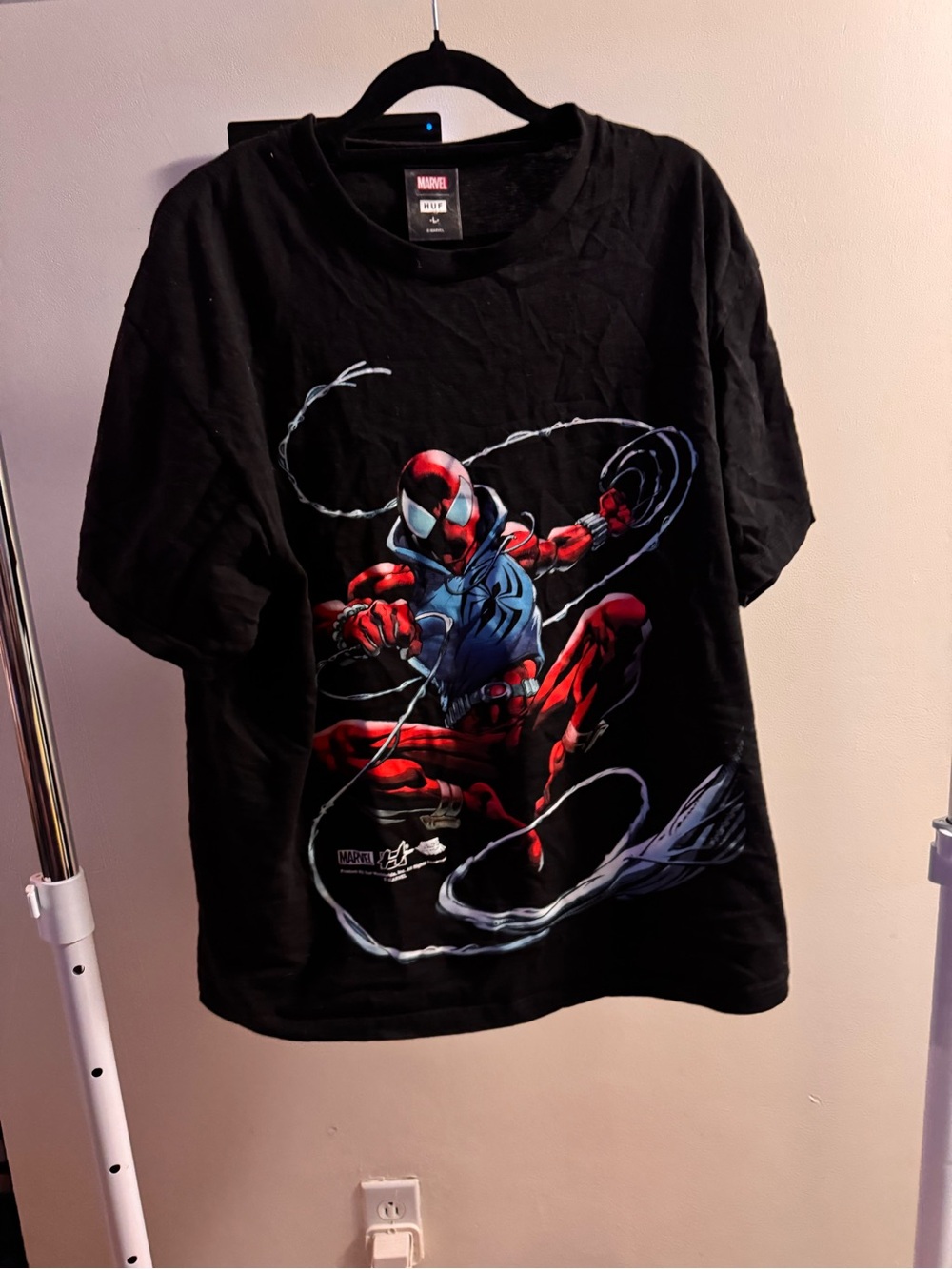 HUF Black Marvel Graphic Short Sleeve Tee